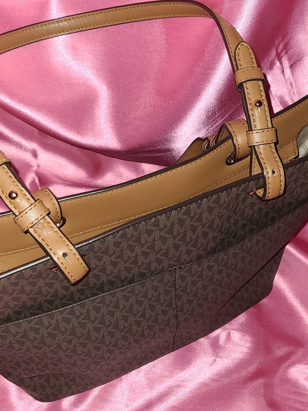Michael Kors Black/Brown Signature Shoulder Bag